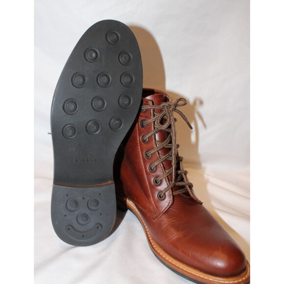 Nisolo All Weather Amalia Boots Women's Leather Lace Up Brandy NIB AND NWOB - Picture 6 of 6